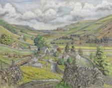 Starbotton Wharfedale, pastel by David Newbould (British 1938-2018) signed and dated '82 Newy,