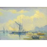 Low Tide 'Pin Mill' Suffolk, oil on board signed by Jack Savage (1910-2003),