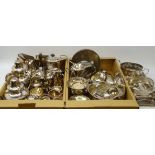 Quantity of silver-plated ware including two tea sets, serving tray,