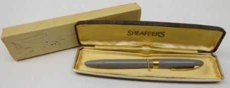 Sheaffer snorkel 5 pen 14ct gold nib boxed with instructions Condition Report v g c