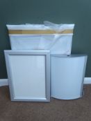 An A1 lockable aluminium poster case with transformers, an A3 curved light box,