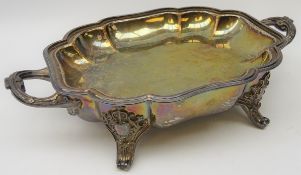 Mid Victorian silver-plated two handled warmer c1845 with Rd.