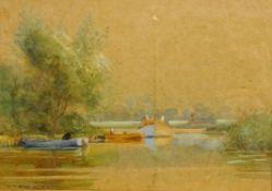 'Wherry at Potter Heigham', watercolour signed by Charles Mayes Wigg (British 1889-1969) 23.