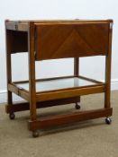 Art Deco tea trolley and a mahogany hi-fi cabinet