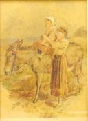 Girl on a Donkey being Led,
