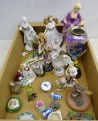 19th century and later porcelain figures including Meissen, Sitzendorf and Dresden,