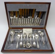 Canteen of Sheffield bead pattern silver-plated cutlery,