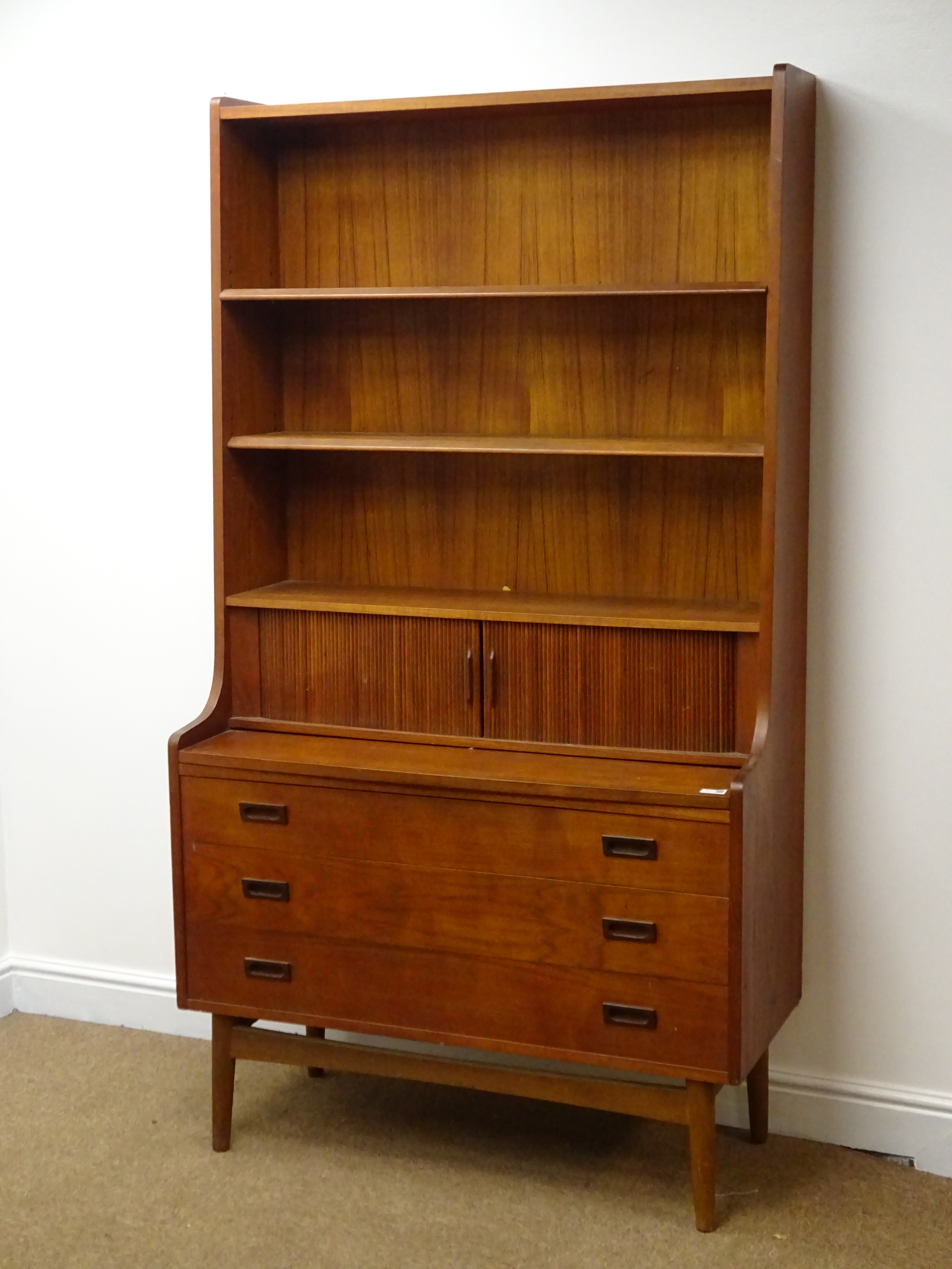 Mid 20th century teak retro bookcase,