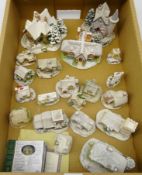 Twenty Lilliput Lane Cottages from the 'Winter Collection' including 'Snowdon Lodge', 'Kerry Lodge',
