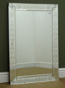 Venetian style rectangular bevel edge mirror, W61cm,