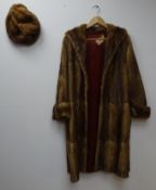 Vintage full length mink fur coat by Scotts, York,