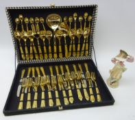 Canteen of Italian gold-plated cutlery,