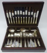 Canteen of United Cutlers silver-plated cutlery,