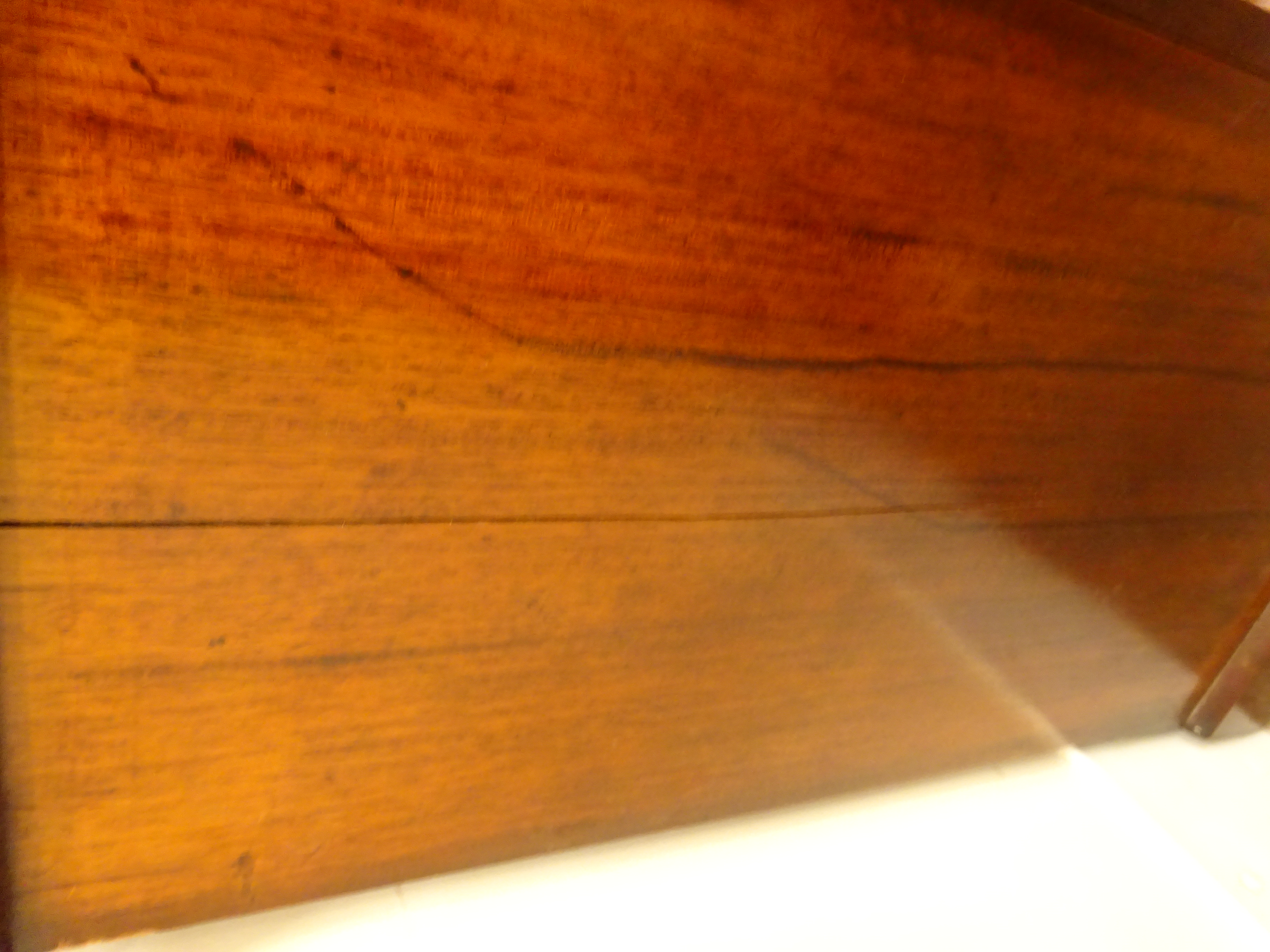 Victorian figured mahogany bookcase on cupboard, projecting cornice, - Image 5 of 5