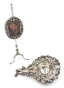 Silver photograph frame in the form of a miniature face screen by Roberts & Belk, Sheffield 1911,