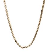 Gold link necklace with barrel clasp, stamped 9ct Condition Report Approx 11.