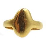 18ct gold (tested) signet ring, inscribed 29.12.