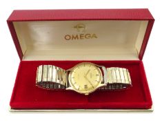Omega Geneve 9ct gold automatic wristwatch London 1971 movement no 31896912,