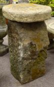 Staddle stone, with circular top,