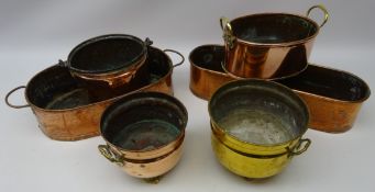 Riveted copper two handled plater,