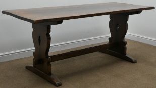 Titchmarsh and Goodwin oak refectory dining table,