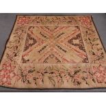 Late 19th century wall hanging beige ground tapestry,