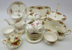 Royal Albert 'Moss Rose' tea set and Royal Albert 'Old Country Roses tea ware and three vintage