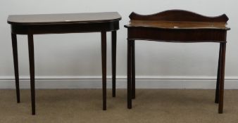 Regency style mahogany D shaped side table (W92cm, H77cm,