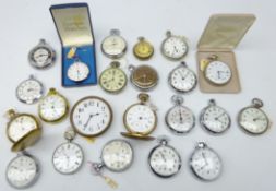 Railway Timekeeper Specially Examined chrome cased pocket watch,