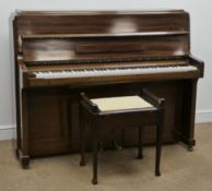 Mid 20th century Knight upright walnut cased piano,