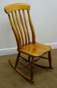 Victorian elm and beech farmhouse rocking chair,