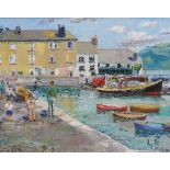 Harbour Scene, 20th century oil on board signed with initials and dated 1966,