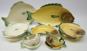 Two Shorter & Sons fish services each comprising two platters,