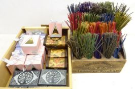 Shop Stock - Quantity of 'Ancient Wisdom Pick & Mix' Incense Sticks displayed on hardwood stand,