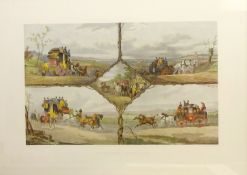 'Coaching Incidents', 19th century coloured engraving by E. G. Hester after W Shayer, pub.