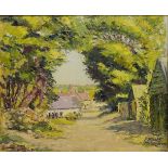 Rural Village Scene, oil on canvas signed by Phyllis May Morgans (British 1911-2001) 44.