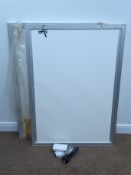 Four assorted roller banner stands, Pair A0 size LED snap frames with transformers,