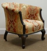 Regency mahogany framed tub chair,