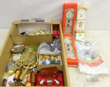 Scarborough and other souvenirs, keyrings, Filey paperweight, Jubilee Crown, costume jewellery,