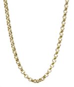 9ct gold belcher chain necklace stamped 375 52cm Condition Report 19.