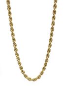 9ct gold rope twist necklace hallmarked Condition Report 16.