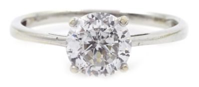 9ct white gold cubic zirconia ring, hallmarked Condition Report <a href='//www.