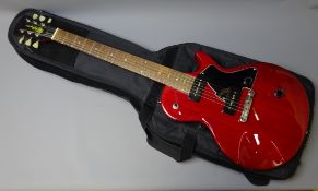 Fret-King by Trev Wilkinson Eclat 2 red finish electric guitar, Blue Label Series, ser. no.