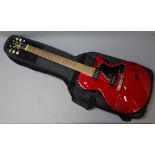 Fret-King by Trev Wilkinson Eclat 2 red finish electric guitar, Blue Label Series, ser. no.