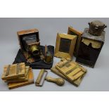 Lancaster 1888 patent brass and mahogany Instantograph camera with J.