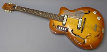 1960s Eko Electric Acoustic cutaway guitar,