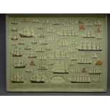 'Ventis Secundis' or Sails Through The Centuries, Roman to 1926, colour print,