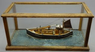Waterline scratch built model of the Scarborough fishing boat 'Progress' SH62,