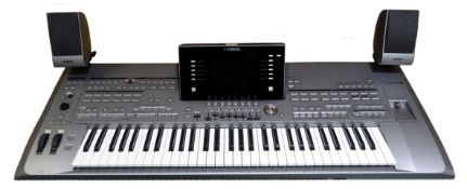 Yamaha Tyros 5-61 Digital Workstation Keyboard with pair of top mounting speakers and optional