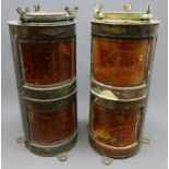 Pair of Meteorite ship's copper Towing lamps,